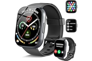 POOUNUR Reloj Inteligente Hombre Mujer con Llamadas Bluetooth, 1.95" Smartwatch Hombre con Pulsómetro/Monitor de Sueño/Podómetro, 110+ Modos Deportivos Smart Watch, IP68 Pulsera Actividad para Android iOS