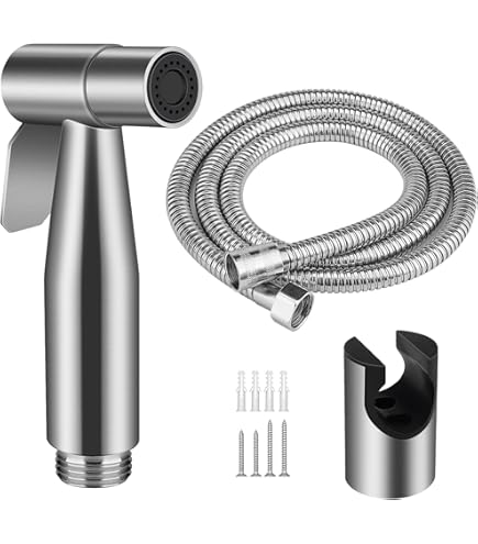 Doccia A Mano Per Bidet In Acciaio Inox - Getto Regolabile Con Tubo E Gancio - Foto 4