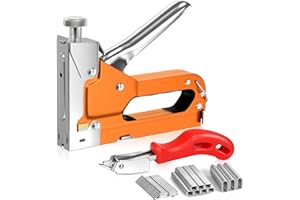 Lytool Spillatrice Manuale Multifunzione 3 in 1 con 3000 Graffette, 3 vie Pistola Graffatrice Manuale Robusta per Tappezzeria,Decorazione, Mobili,Porte e Finestre,Legno,Tessuto,Moquette,con Levapunti