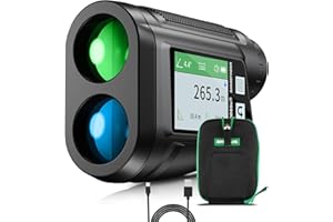 Aomiun Télémètre laser de chasse/golf, télémètre de golf, 600 m/800 m, grossissement 6X, affichage LCD ± 0,5 m, avec mode distance et vitesse, mode balayage