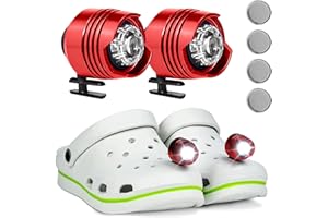 MXJFYY Phares pour Croc, 2pcs Crocodile Lumière LED, Imperméables Lumières de 3 Modes de Lumière Ajustables pour Camping, Cadeaux d'anniversaire de Vacances pour Adultes Gamin
