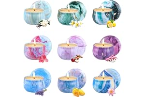 SWIECEDON Duftkerzen Geschenk set für Frauen, 9 x2.2oz Aromatherapie Kerzenset zum Stressabbau, Natürliches Sojawachs Damen Weihnachten Deko Duftkerze für Geburtstag, Valentinstag, Yoga