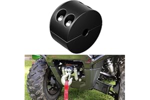 Reusious Bouchon de crochet de câble en treuil en caoutchouc pour ATV UTV, économiseur de ligne robuste en noir avec clé Allen