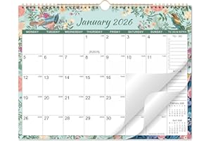ARTFAN Calendar 2026 - Wall Calendar 2026 UK, 12 Month to View Calendar, Notes&To-do, Twin-Wire Binding, Hanging Hook, Jan. 2026 - Dec. 2026, 37.6 x 29 cm