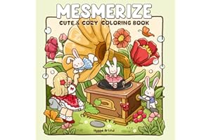 Mesmerize: Coloring Book for Teens and Adults Featuring Enchanted Worlds and Tiny Girl with Bunny Companions for Relaxation and Stress Relief