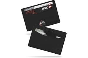 AKIELO Portefeuille Homme RFID Blocage avec Coffret Cadeau – Porte Cartes Compact et Fin – Portefeuille Minimaliste (Collection Echo)