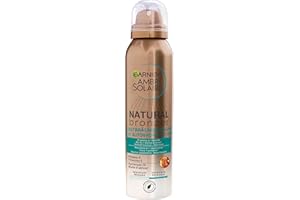 Garnier Ambre Solaire Spray autobronzant avec huile de noyau d'abricot, accélérateur de bronzage doré, 150 ml, Tous teints