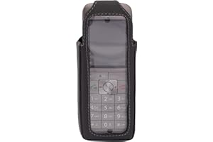 JT Berlin Ledertasche für das Gigaset CL660 Serie (CL660HX / CL660 / CL660A / CL690 / C630a) - schwarz [Telefontasche aus Echtleder I In 8-Stufen drehbarer Gürtelclip I Handmade in Europe]