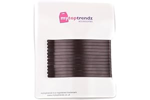 Mytoptrendz® 12 Pcs Extra Long Jumbo Bobby Hair Pins Curved Metal Hair Clips for Women Girls Long Thick Short Hair Accessories(Brown-80mm)