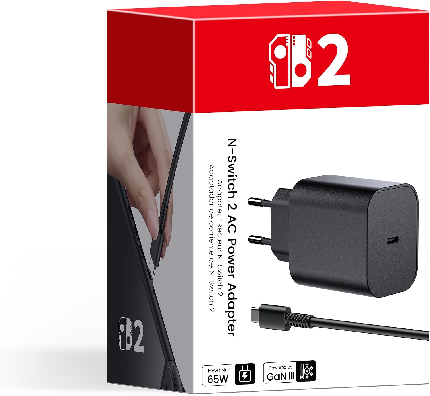 Technische Daten & Spezifikationen : HELLCOOL 65W USB-C Ladegerät für Nintendo Swi