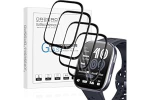 NEWZEROL 4 Sztuki Folii Ochronnej na Ekran Kompatybilnej z Amaz fit Bip 6, [Pełne Pokrycie] PMMA i PC Folia Ochronna na Ekran o Wysokiej Rozdzielczości i Odporności na Zarysowania