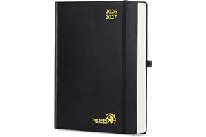POPRUN Agenda 2026 2027 Dagsplanerare A4 Stor Storlek 30,5 x 21,5 cm, 1 Sida per Dag, Aug'26 - Juli'27, 12 Månader Skolkalend