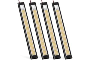 GZV 12V LED Light Strip, Enclosed Trailer Light, 12 Volt Lights, LED Strip for RV Interior, Trailer, Cargo, Truck, Van, Shed(4Pack, 4000K, Black)