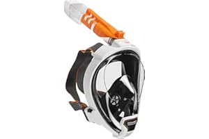 OCEAN REEF - Aria QR + Máscara de Snorkeling de Cara Completa con Boquilla - Visión Acuática de 180 Grados
