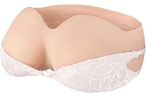 ICEVER Silicone Breastplate Fake Boobs Strapless False Breast Plate Gel Filled Realistic Breast Forms A Cup Crossdressers Transgender Prosthesis Mastectomy (Ivory White, A Cup XL Size)