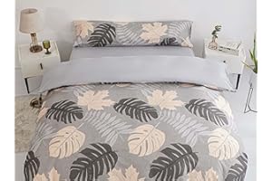 BESCH Edredón Estampada para Invierno Nórdico de Microfibra 180x240cm + 1 Funda de Cojin 50x70cm - Edredónes Suave, Cálido, Gruesa