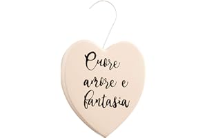 MONTEMAGGI Umidificatore in Ceramica a Forma di Cuore Rosso, Controllo Touch, 15x15x17 cm