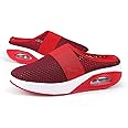 ADANN Women's Orthopedic Shoes, Diabetic Walking Air Cushion Slip-Ons, Red, Size 7