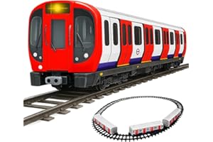 Toyana Electric Train Set for Kids - 17 PCs London Train Toy with Carriages, Realistic Lights & Sounds Battery Operated Underground Tube London Railway Model Gift Set for Children 3+ Years