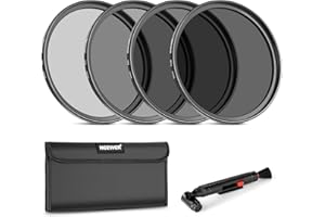 Neewer 55mm ND Lens Filter Kit: ND2 ND4 ND8 ND16, Lens Cleaning Pen, Neutral Density Filter Pouch and Accessory Kit Compatible with DSLR Cameras