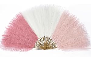 Serwalin 60pcs Pink Pampas Grass Decor 45cm Small Pink Pampas Grass Artificial Silk Flowers Home Decor Faux Pink Feathers for Vase Light Pink Room Decor for Bathroom Dining Room Table Centerpiece