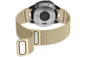 YASPARK Compatible avec Garmin Fenix 6 Pro, 22mm Bracelet en Acier Inoxydable Metal pour Fenix 5, Fenix 5 Plus, Fenix 6, Fenix 7, Fenix 7 Solar, Fenix 7 Sapphire Solar, Garmin Instinct, Forerunner 935