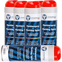 Markierungsspray leuchtend pink clickandtools® 12'er Pack mit Spezialsprühkopf, schnell trocknend Markierungsspray leuchtend pink clickandtools® 12'er Pack mit Spezialsprühkopf, schnell trocknend