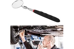 EOPHMI Telescopic Mirror Tool,1PCS Telescopic Inspection Mirror Round Long Handled Mirror,360 Degree Small Telescopic Mirror,Mirror on a Stick for Auto Repair to Check Vehicle Condition 50mm Diameter