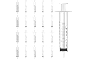 Scettar 20Pz 10ml Siringhe, Siringa di Plastica, Siringhe senza Ago, Siringhe per l'alimentazione di Piccoli Animali, Laboratorio di Scienze, Industriale, Aspirare Liquido