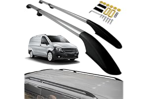 CHROMEMASTER | Compatible with Mercedes Vito/V-Klasse W447 Short 2014+ | Roof Rails, Roof Bars | For Mounting Roof Racks, Ladders, Roof Boxes or Bicycle Racks | Durable Aluminum Construction