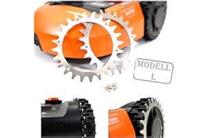 Kolce ze stali nierdzewnej BEOS® do kosiarek Worx Landroid L i Vision - polerowane - otwory na śruby z łbem stożkowym - 12 śrub ze stali nierdzewnej - zwiększona przyczepność - rozmiar koła 225 mm