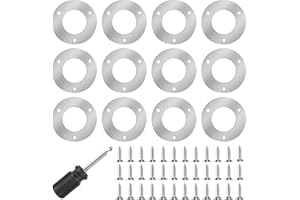 FASBET 12 sztuk metalowych płyt ochronnych ze stali nierdzewnej, 32 mm, do budki lęgowej dla ptaków, do użytku na zewnątrz, zestaw do budki lęgowej dla niemowląt, budki lęgowe, budki dla ptaków, budki dla