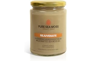 GENERIC Sea Moss Gel by Pure Sea Moss UK - Rejuvenate - Bladderwrack & Burdock Root Infused, Made with Wildcrafted Organic Sea Moss - Vegan Irish Seamoss Gel (500ml)
