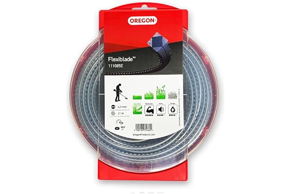 Oregon Fil de débroussailleuse Cranté 4mm, Coupe herbes hautes, mauvaises herbes, végétation dense, Robuste, compatible avec modèles standards, 4.0mm x 21m (111085E)