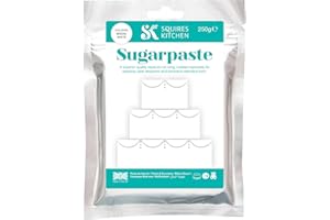 Squires Kitchen Ready to Roll Sugarpaste Icing for Decorating Cakes, Cupcakes & Cookies, Premium Quality Rolled Fondant - Bridal White 250g