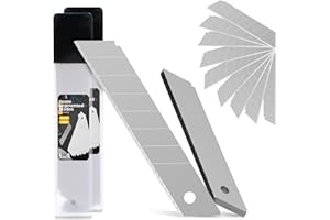 INSTALGURU 20x Ostrza Wymienne 18 mm Łamane Zapasowe Nożyka Noża Segmentowego Tapicerskiego Tapeciaka Tapet Zapas Wkłady Zamienne Ostre Wytrzymałe