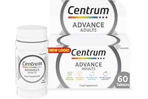 Centrum Advance Multivitamin & Mineral Supplements, 24 essential nutrients including vitamin D, C, Calcium, Daily Multivitamin Tablets, 60