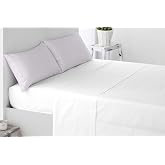 Miracle Home. Pillow Case 100% Brushed Microfibre, Envelope Closure, Anti-Peeling, 70 x 50, Includes 2 Units, 135 Bed, Ecru