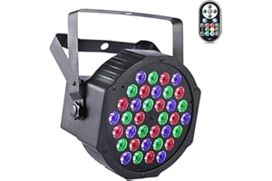 U`KING UKing RGB Luci da Palco LED Par 72W Fari da Palco con telecomando e-dmx- Luci da Discoteca per DJ Festa di Matrimonio Luci di Scena