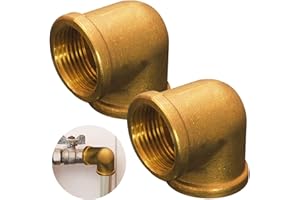 BEATIFIC 2 Stück Messing Winkel 90°, 1" IG/IG, G1 Bogen, Gewindefitting, DN25 Bogen-Adapter Für Bewässerungssysteme