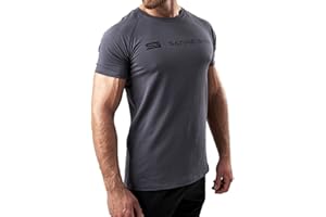 Satire Gym - Fitness Slim Fit T-Shirt in Cotone da Uomo/Stretto e ad Asciugatura Rapida, da Uomo – Maglietta Sportiva da Uomo e da Palestra