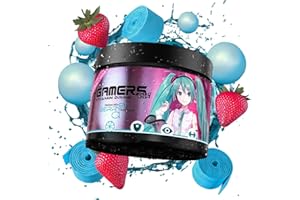 ‎GAMERS ONLY Gamers Only Vitamin Pulver Hatsune Miku Berry Bubblegum [Zero Zucker] 40 Portionen | Multivitamin Pulver | 12 Vitamine & Aminosäuren | Vitamin B6, B12 & C, D,E pro Portion