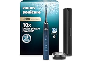 Philips Sonicare DiamondClean 9000 Series Power Electric Toothbrush Special Edition - Sonic Brush, Dark Blue, 1 X C3 Premium Plaque Control Brush Head (Model HX9911/88)