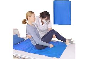 BCUUOZEEING Ochraniacz na łóżko, 75 x 135 cm, ochrona przed pacjentem, do obracania, przesuwania, pozycjonowania, opieki domowej, szpitala, pomoc w przenoszeniu, niebieska