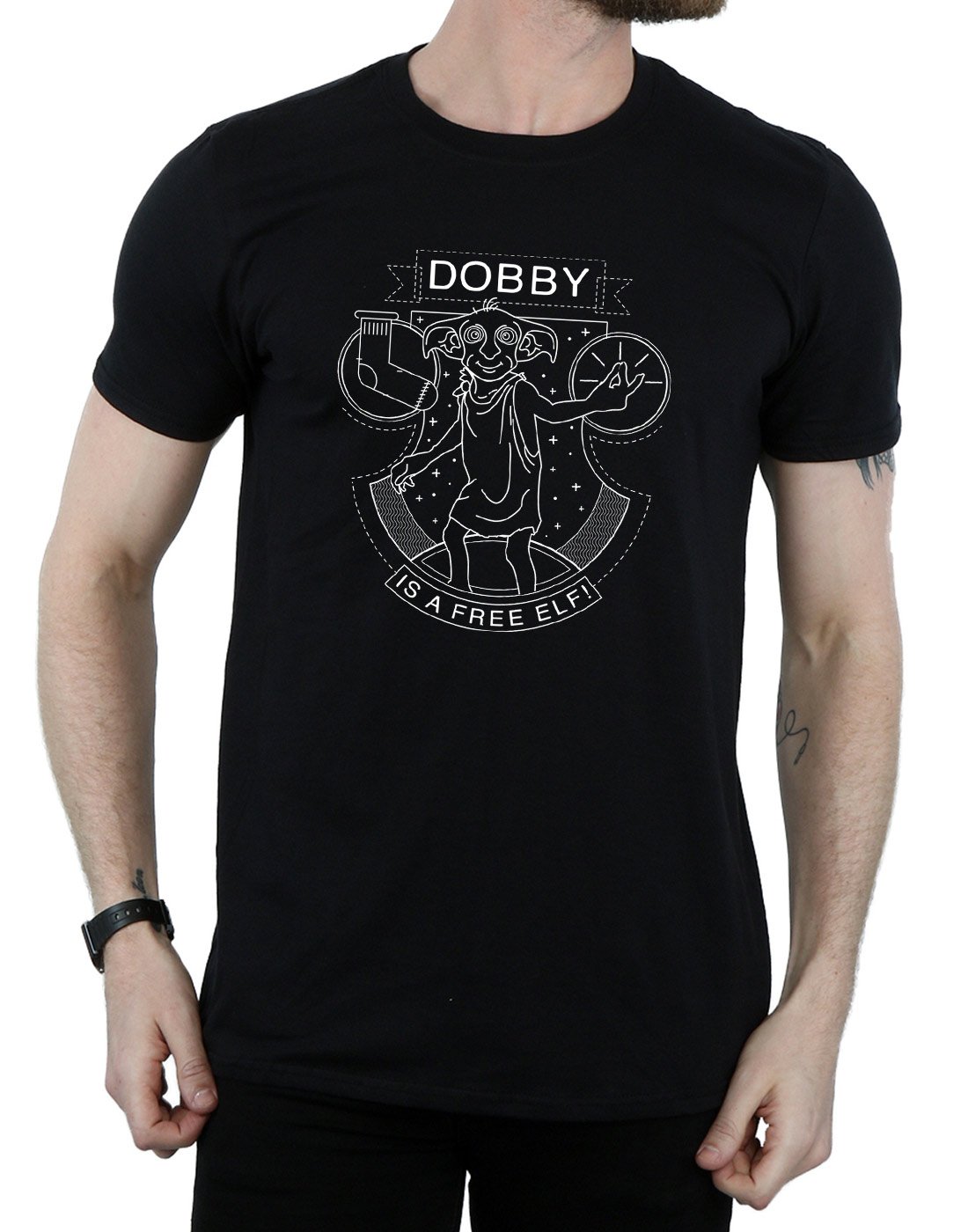 Absolute-Cult-Harry-Potter-Herren-Dobby-Seal-T-Shirt