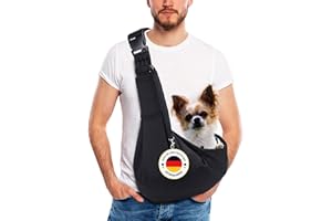 AVIDA ZEN Borsa per cani fino a 10 kg, borsa per il trasporto regolabile, borsa per cani di piccola taglia e gatti, borsa da viaggio, borsa per il trasporto (nero)