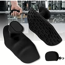 2 Paar Antislip Gym Handgrepen - Rubberen Haltergrepen Voor Gewichtheffen & Training, Zwart Grijs