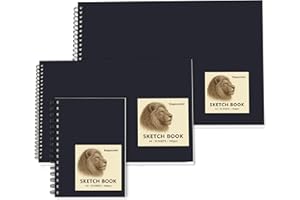 DagouColor Livre Croquis, 3 Pack, 50 Feuilles (100 Pages) Chacune, Comprend A3 +A4+A5 - Total 150 Feuilles Spirale Carnet de Dessin D'art Sans Acide, 140GSM Pour Les Artistes Débutants Adultes Enfants