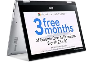 Acer Chromebook Spin 311 CP311-3H - (MediaTek 8183, 4GB, 64GB eMMC, 11.6 Inch HD Touchscreen Display, Google Chrome OS, Silver)