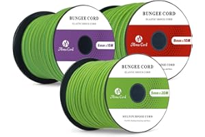 Abma Cord Cuerda Elástica 5mm 20M Cuerda de Lona Cuerda de Goma Cuerda Tensora Cuerda Expansora - Verde